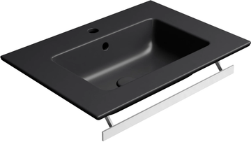 PURA 62X46 - Rectangular washbasin with towel rail by GSI ceramica - view 3